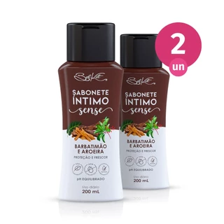 Kit 2 Sabonete Íntimo Sense com Extratos de Barbatimão e Aroeira 200ml Belkit em Oferta na Shopee