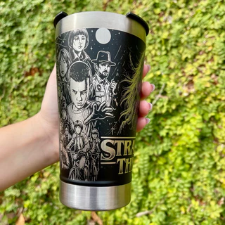Copo Térmico STRANGER THINGS Personalização em 360 Graus 473 ML Personalizado