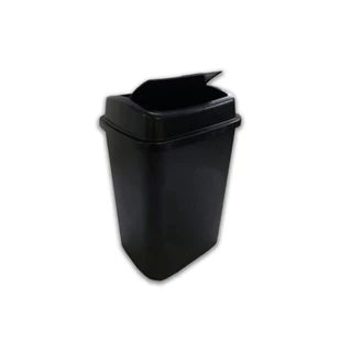 Lixeira 9 Litros Black Basculante Cozinha e Banheiro Quarto Promoção Novidade Preto
