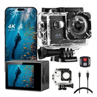 Camera Prova D'agua 4k Ação Sports Filmadora Wifi Full Hd