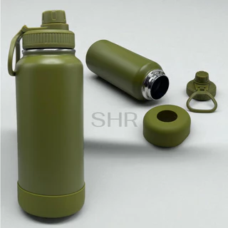 Garrafa Inox Térmica Com Capinha Protetora De Silicone Antiderrapante 950ML