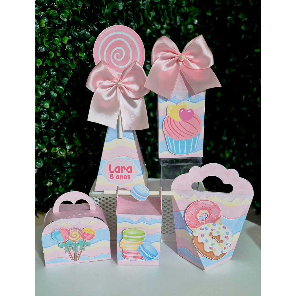 Kit Festa Confeitaria Candy Color 3D - Doceria - Lembrancinhas - Festa ...