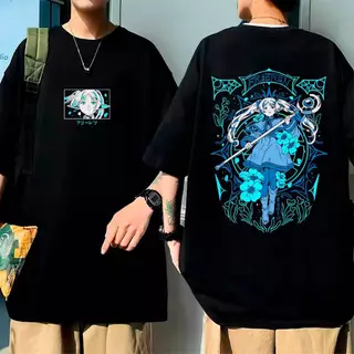 Camiseta Oversized Anime Frieren Maga Mangá Filme Unissex 100% Algodão