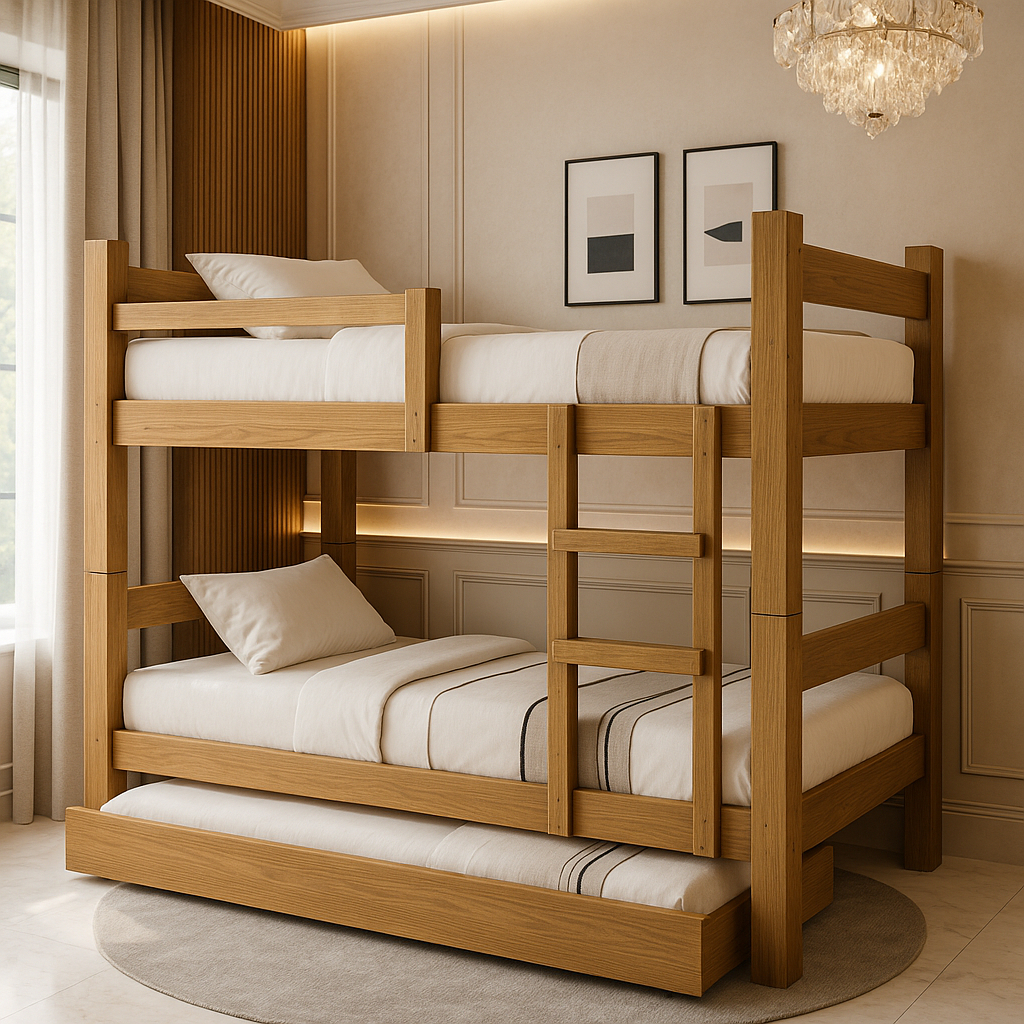 Beliche Bibox Leticia com Auxiliar com escada e Proteção Lateral Feito em Madeira MDF de Alta Resistência
