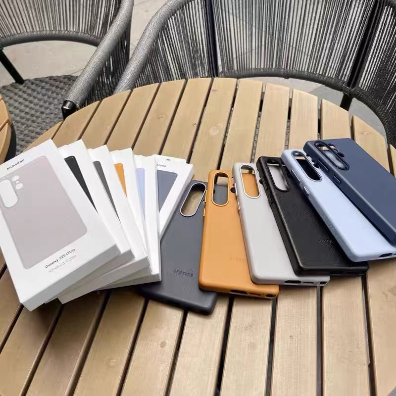 CAPA COURO ORIGINAL COM MAGSAFE E LENTE CAMERA PARA SAMSUNG S25 S25 ULTRA S24 S24 PLUS S24 ULTRA S23 ULTRA S23