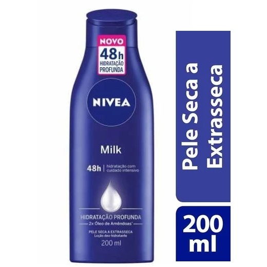 NIVEA Loção Hidratante Milk Pele Seca a Extra seca 200ml | Shopee Brasil