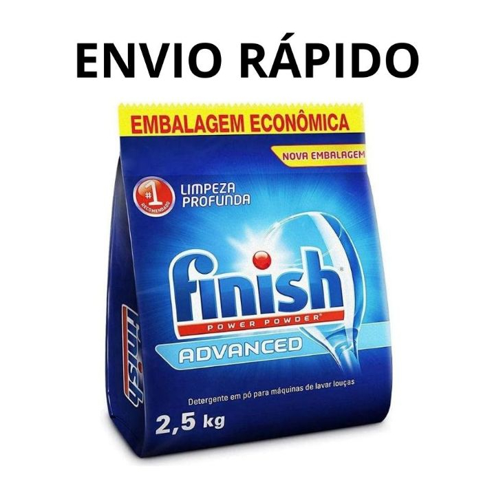 DETERGENTE EM PO FINISH PARA LAVA LOUÇAS 2,5KG - POWER ADVANCED ...