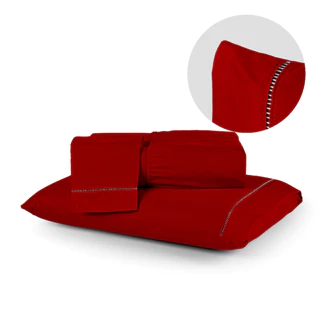 Lencol Extra Macio 400 Fios Micropercal Com Ponto Palito acetinado luxo em Oferta na Shopee