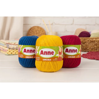 🧶 Fio Anne Círculo 500m – 100% Algodão | Cores Firmes e Vibrantes para Crochê e Tricô em Oferta na Shopee