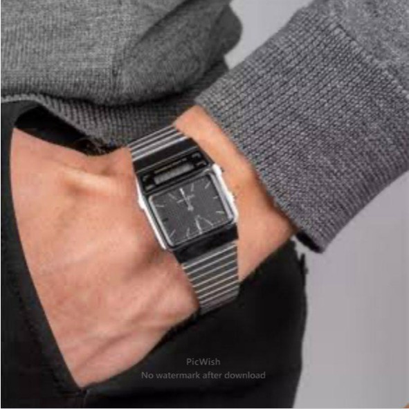 Relógio Retro Masculino AQ800E Digital e Analógico Luxo Clássico Presente Dia dos Pais