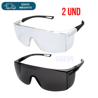 Kit 2 Óculos RJ de Proteção Sky Evolution Fênix Jaguar Segurança Epi - VALEPLAST Ca 40091