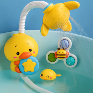 Ducha para Bebê Chuveirinho Divertido Infantil Patinho Com Ventosas
