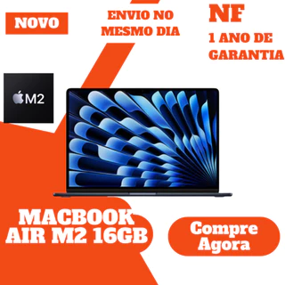 Notebook Mac.Book Air M2 16GB RAM 13” 256GB Original • Lacrado • Envio Imediato • Nota Fiscal