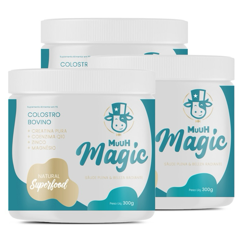 2 Potes Magic Muuh 300g Creatina Sem Sabor Loja Oficial | Shopee Brasil