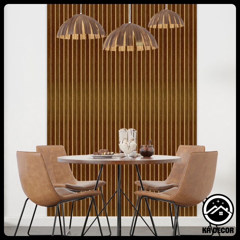 Kit 100 Placas Painel Revestimento Ripado em MDF Auto Colante - 45x11cm Envio Imediato