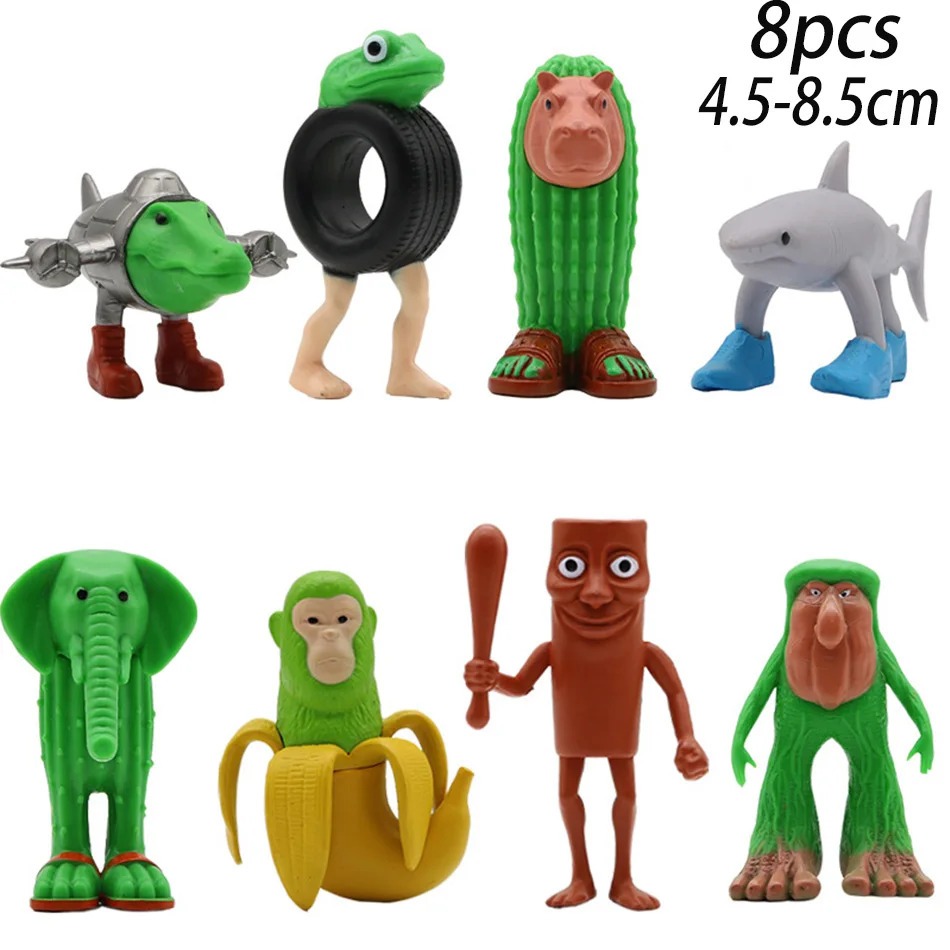 Kit 8 Bonecos Brainrot - Miniaturas Surrealistas e Aleatórias (4,5 a 8 ...