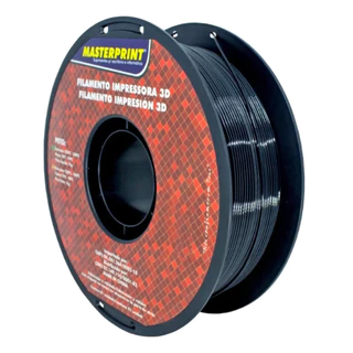 Filamento De Impressora 3d Petg 1,75mm 1kg Preto Masterprint