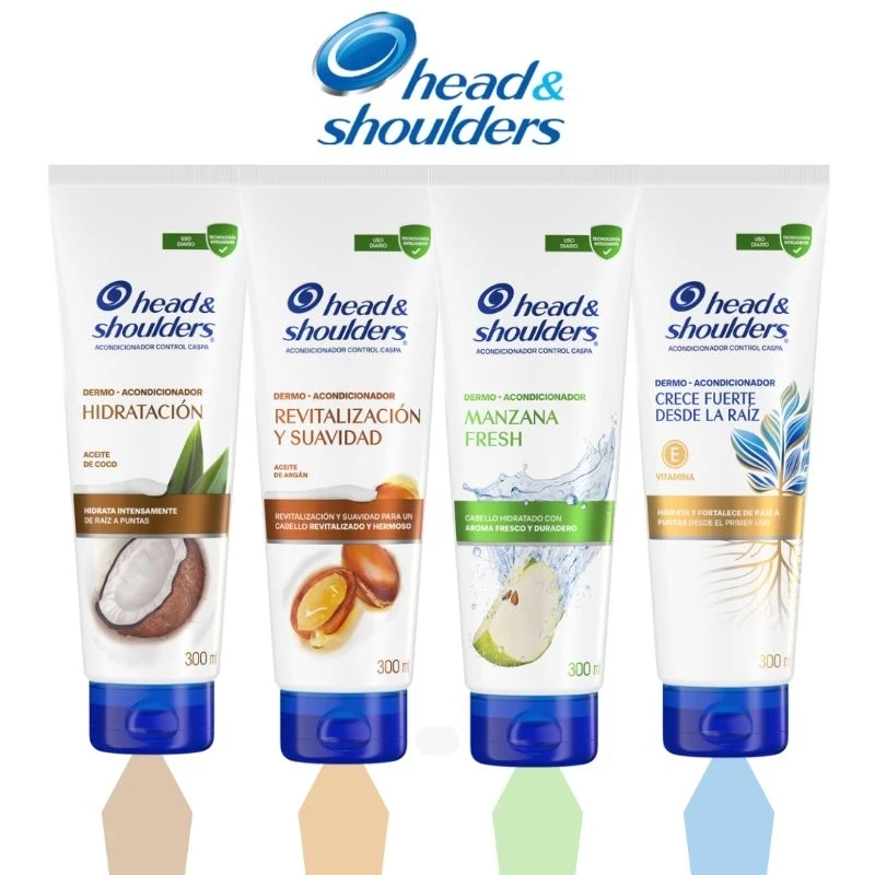 Dermo condicionadores linha Head & Shoulders completa 300ml cada