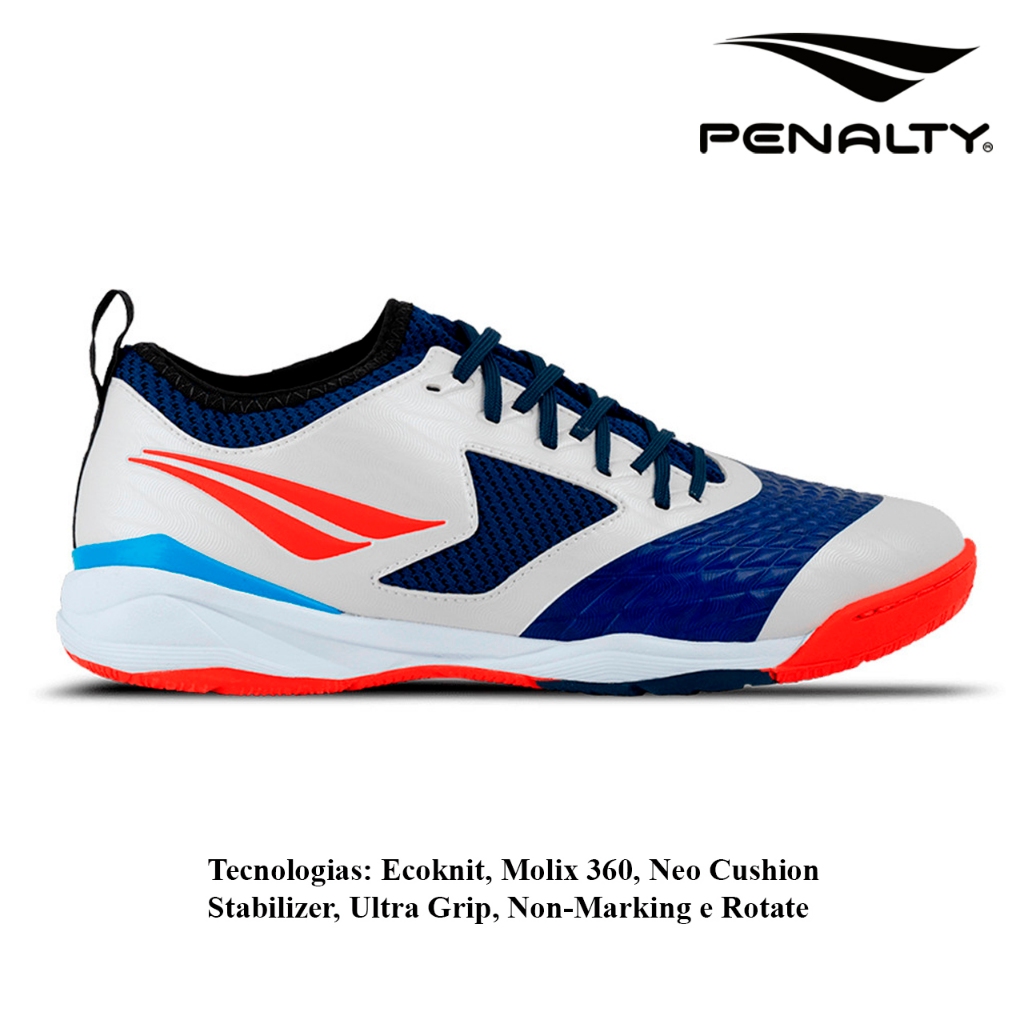 Chuteira Futsal Penalty Max 1000 Locker Ecoknit Molix360 PU