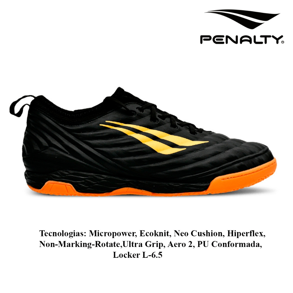 Chuteira Futsal Penalty Brasil 70 Locker XXI Hiperflex Ecoknit