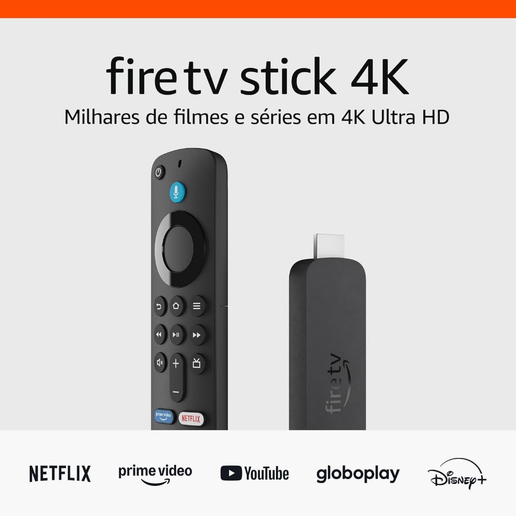 Amazon Fire TV Stick 4K (modelo mais novo) 2ª geração Wi-Fi 6