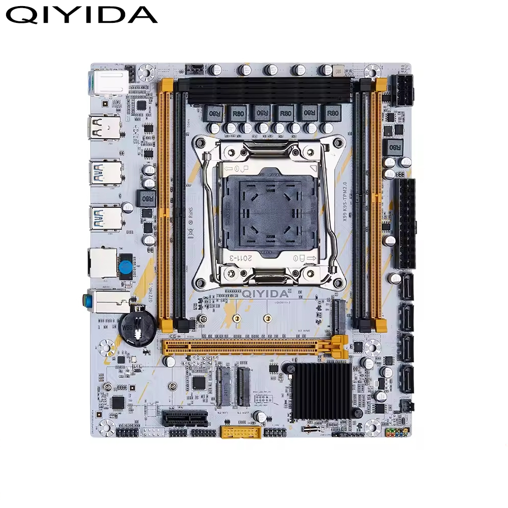 Kit Upgrade Gamer: Placa-Mãe X99 QIYIDA K9S (aceita modulo TPM 2.0