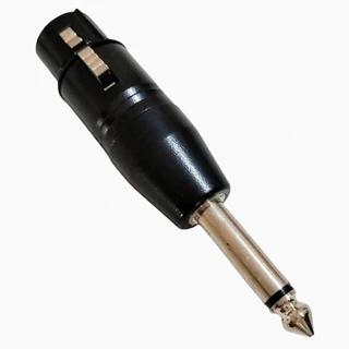 Adaptador Xlr Femea Para P10 Macho Mono Metal