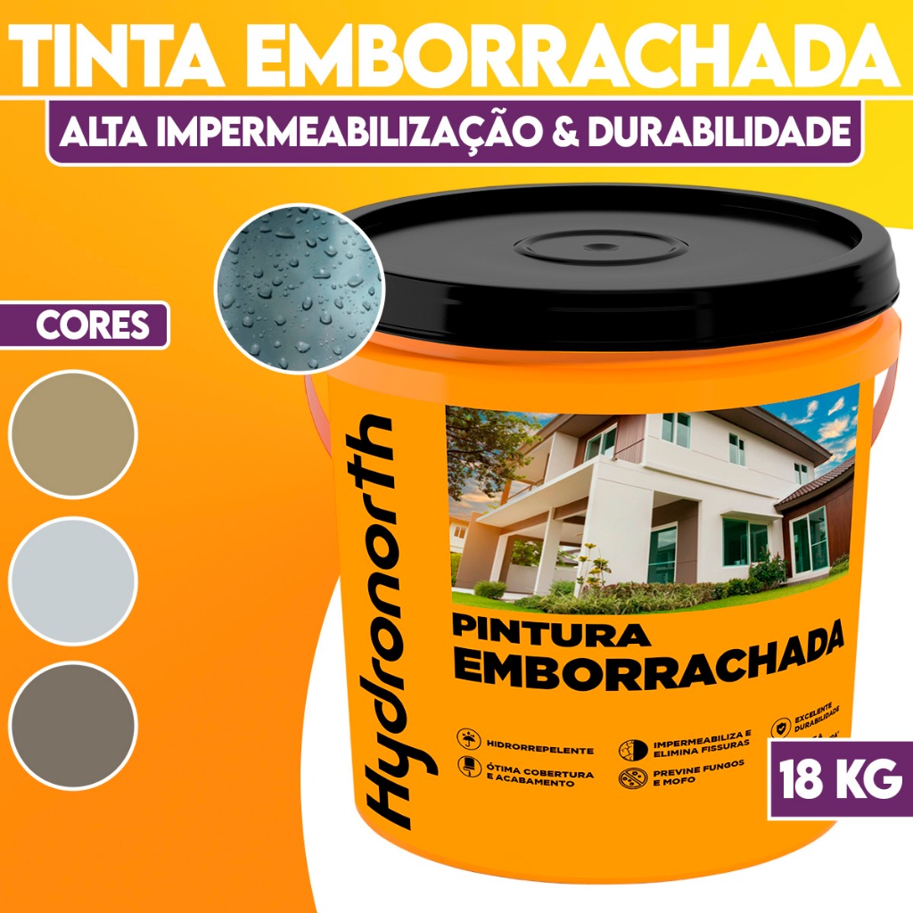 Tinta emborrachada 18 litros Borracha Líquida Elastomérica Alto ...