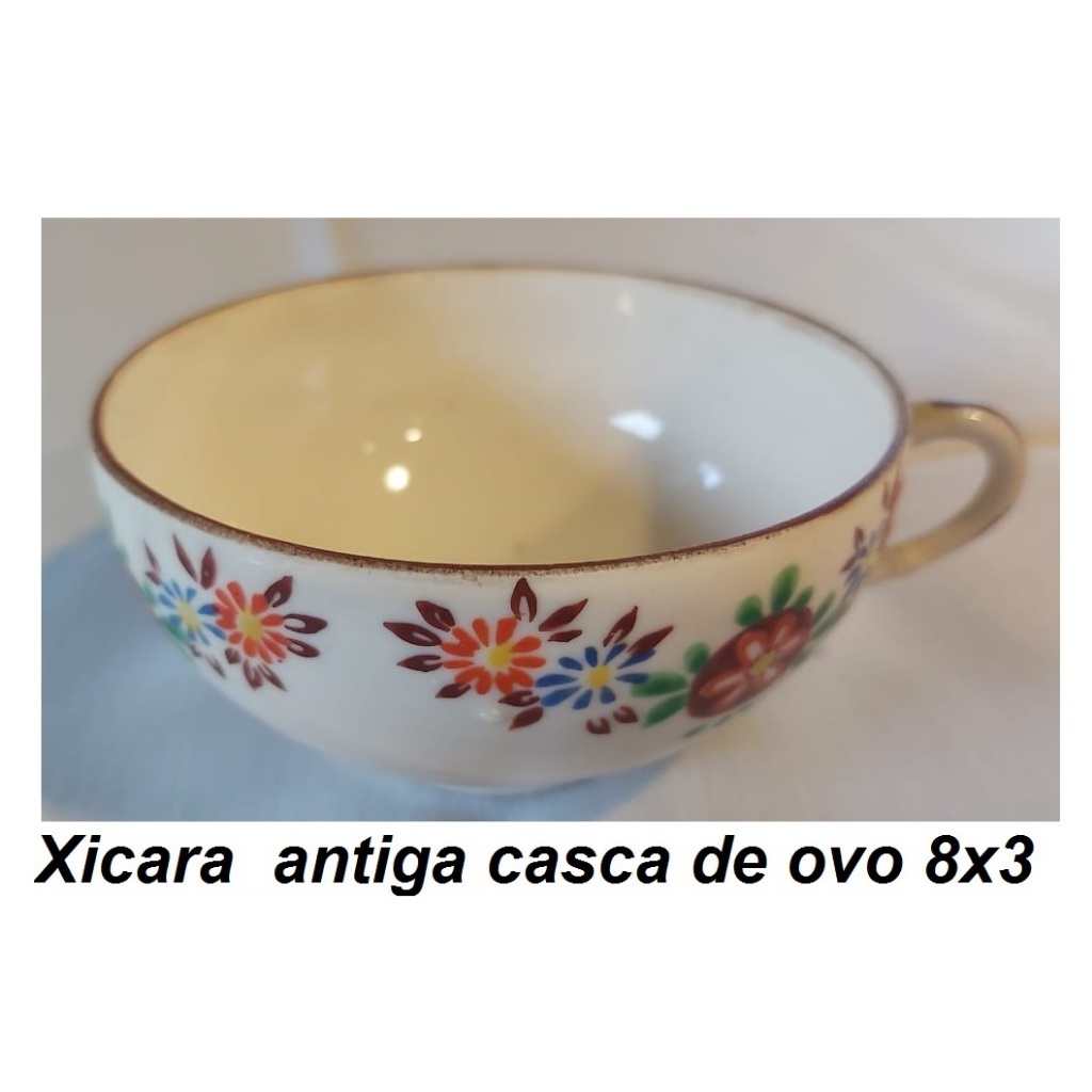 XICARA ANTIGA MODELO CASCA DE OVO , ITEM DE COLECIONADOR | Shopee Brasil
