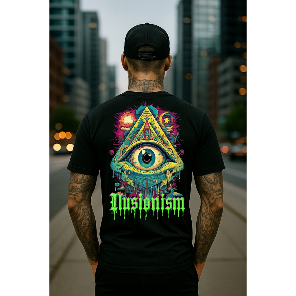 Camisa Universo Psicodélico Espaço Místico Naves Galáxias