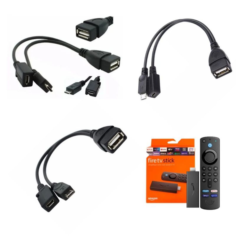 Cabo Adaptador USB 2.0 Otg Micro Smartphone Mi Stick Fire Tv