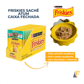 Friskies Gatos Sachê  Ração Úmida Atum | Caixa Fechada 15 Unidades 85g Purina em Oferta na Shopee