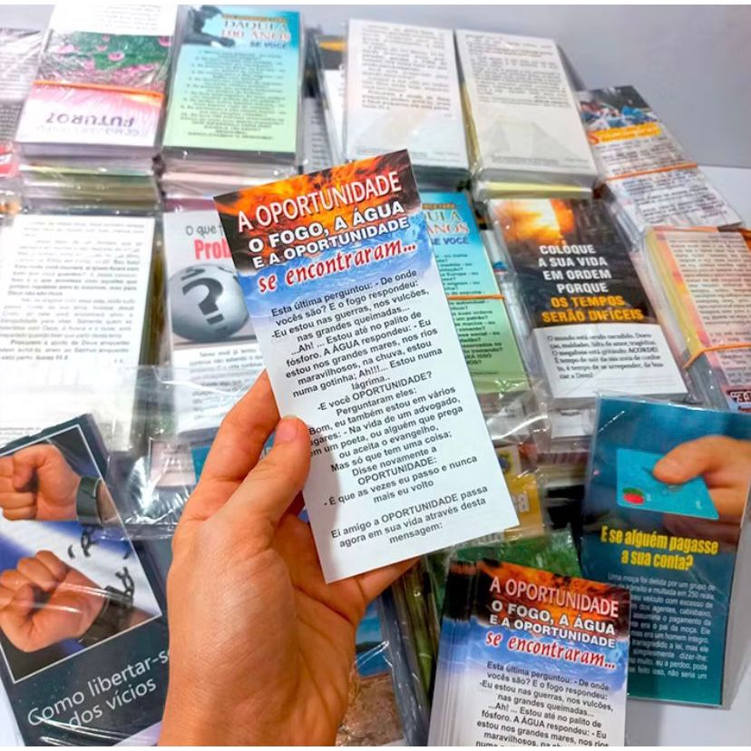 Folhetos Sortidos Para Evangelismo | Temas Variados | Mensagens de Evangelização