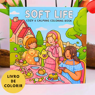 Livro de Colorir Soft Life De Capa Dura 180g 120g Tipo BB Goods em Oferta na Shopee