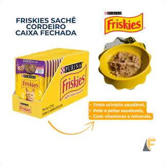 Friskies Gatos Sachê Ração Úmida Cordeiro | Caixa Fechada 15 Unidades 85g Purina em Oferta na Shopee