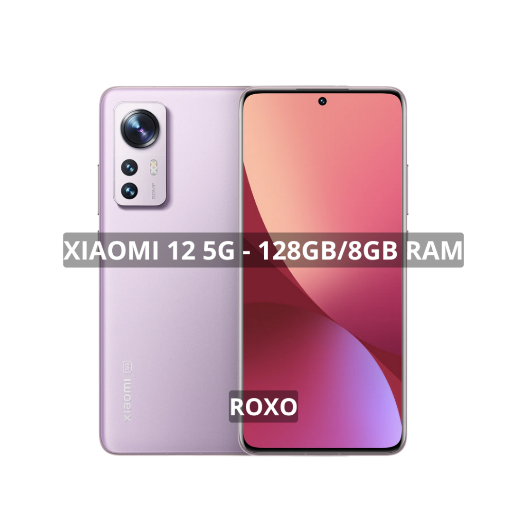 Xiaomi 12 5G, ,128/256GB e 8/12GB RAM, Processador Snapdragon® 8
