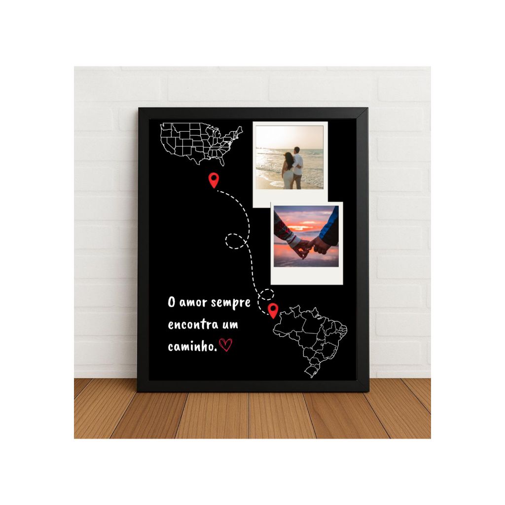 Quadro O Amor Sempre Encontra Um Caminho 33x24 Com Vidro | Shopee Brasil
