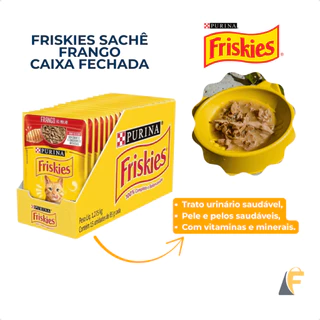 Sachê Para Gatos Ração Úmida Friskies Frango | Caixa Fechada 15 Unidades 85g Purina em Oferta na Shopee
