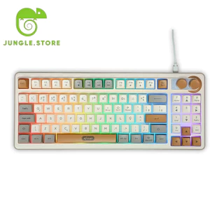 Teclado Multimídia Com Fio Usb LED RGB Teclas Silenciosas abnt2 96 Teclas