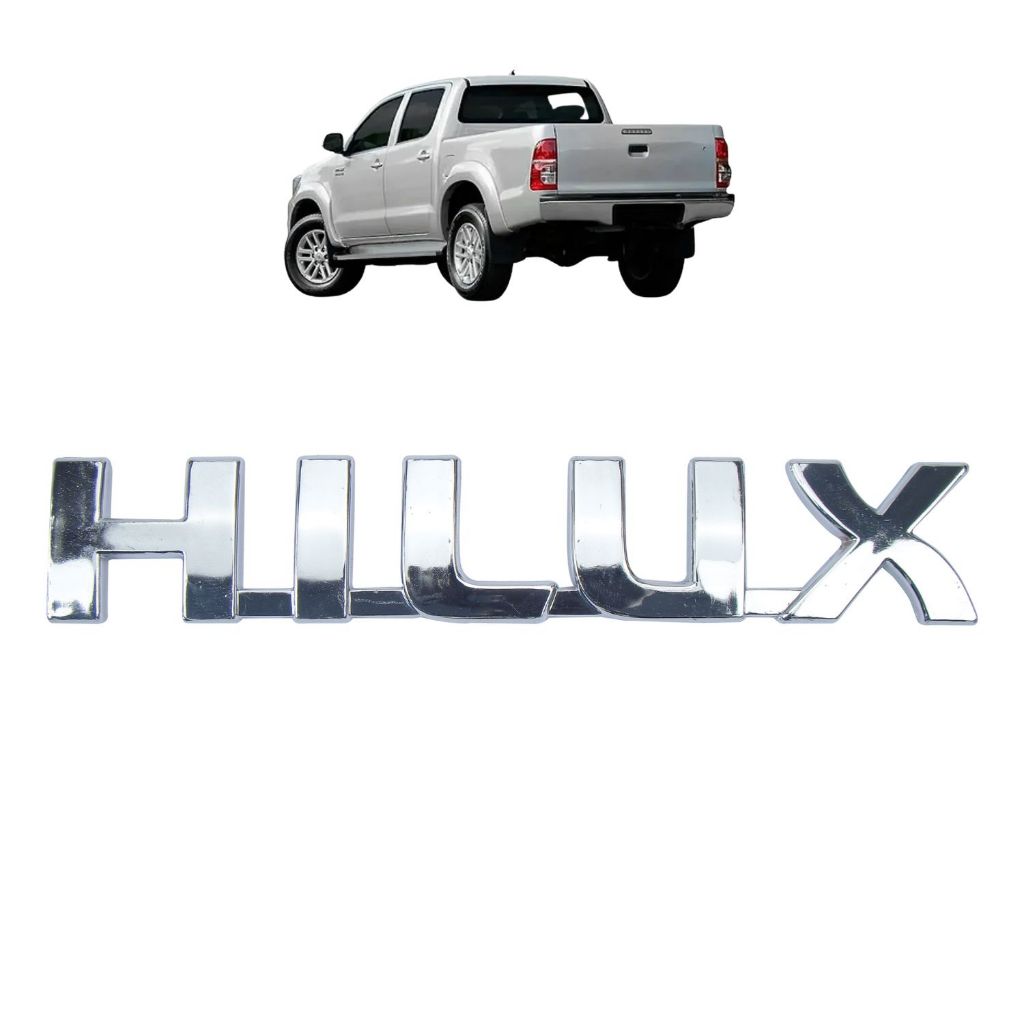 Emblema Letreiro HILUX Hilux 2005 a 2015 Grande Cromado ou Preto ...