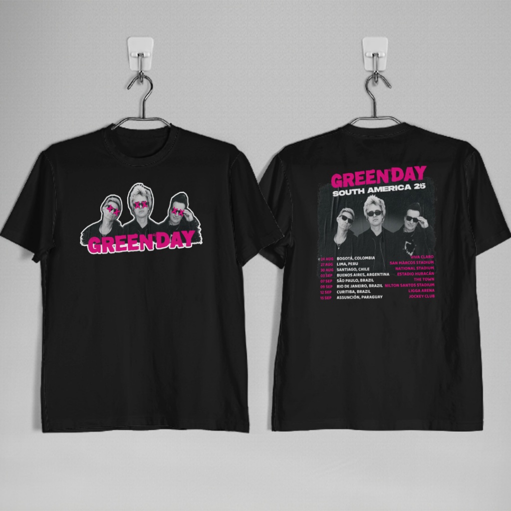 Camiseta Premium Estampada Unissex - GREEN DAY SOUTH AMERICA TOUR