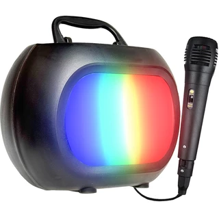 Caixa de Som com Microfone Caixinha Bluetooth Potente Portatil Karaoke Amplificada em Oferta na Shopee