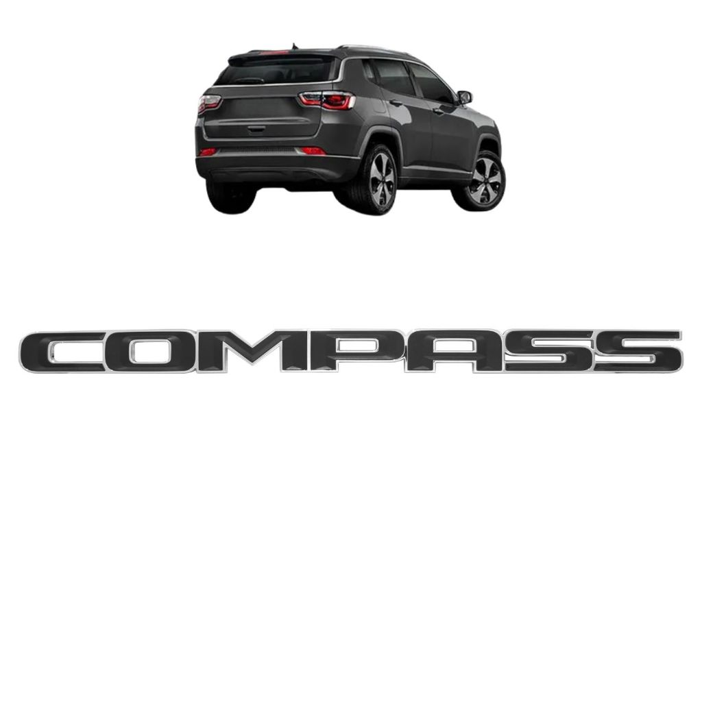Emblema letreiro lateral COMPASS – Compass 2016 a 2018 – Cromado com ...