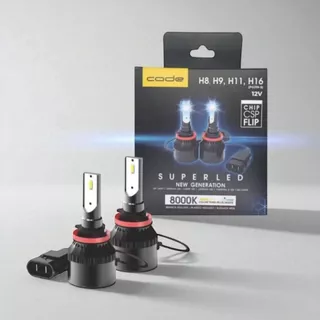 Par Lâmpada Super Led H8/H9/H11/H16 8000K Tipo Xenon Lampada Automotiva 12V