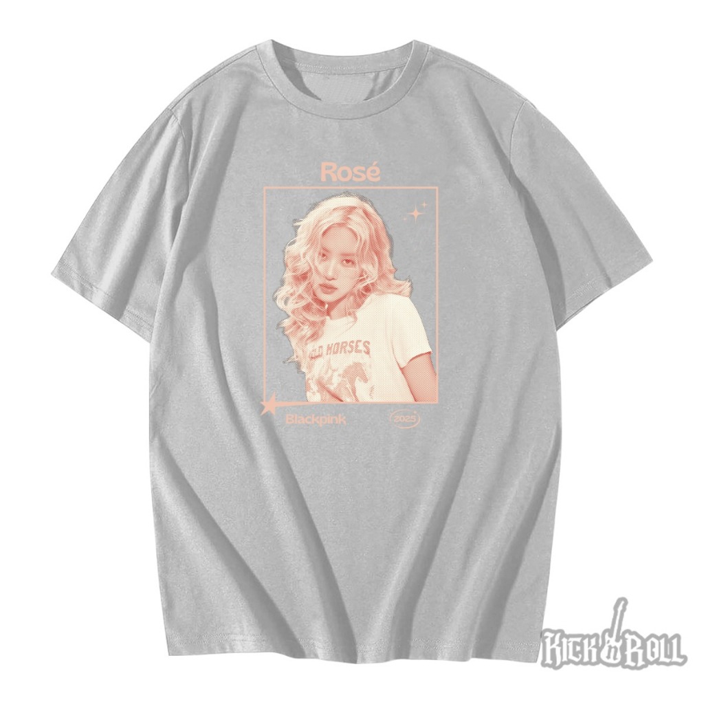 Camiseta Unissex Rock Rosé Blackpink kpop | Shopee Brasil