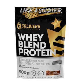 Whey Blend Protein Concentrado e Isolado 900g Soldiers Nutrition Suplemento Proteína Muscular Recuperação — foto 5 — Achou Levou Brasil