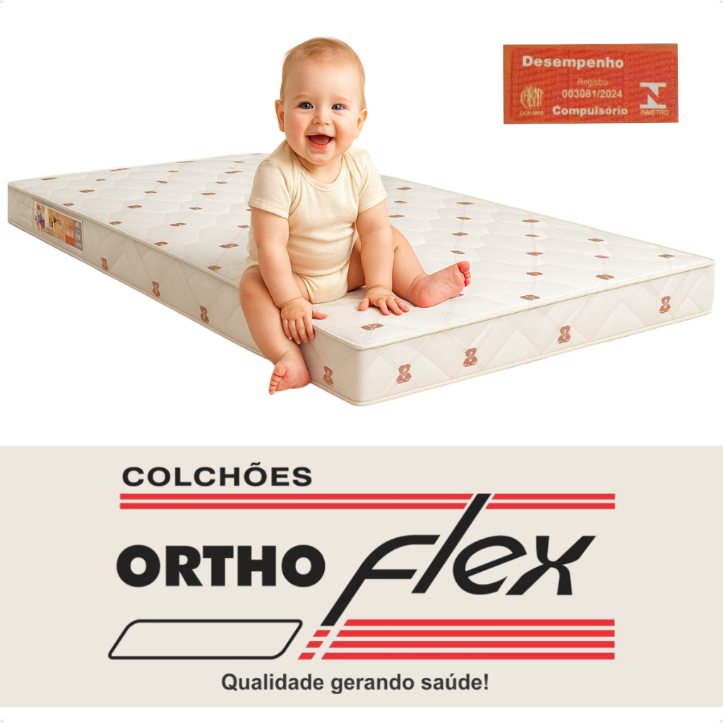 Colchão para Berço Antialérgico Americano Orthoflex 70x130 D18 ...