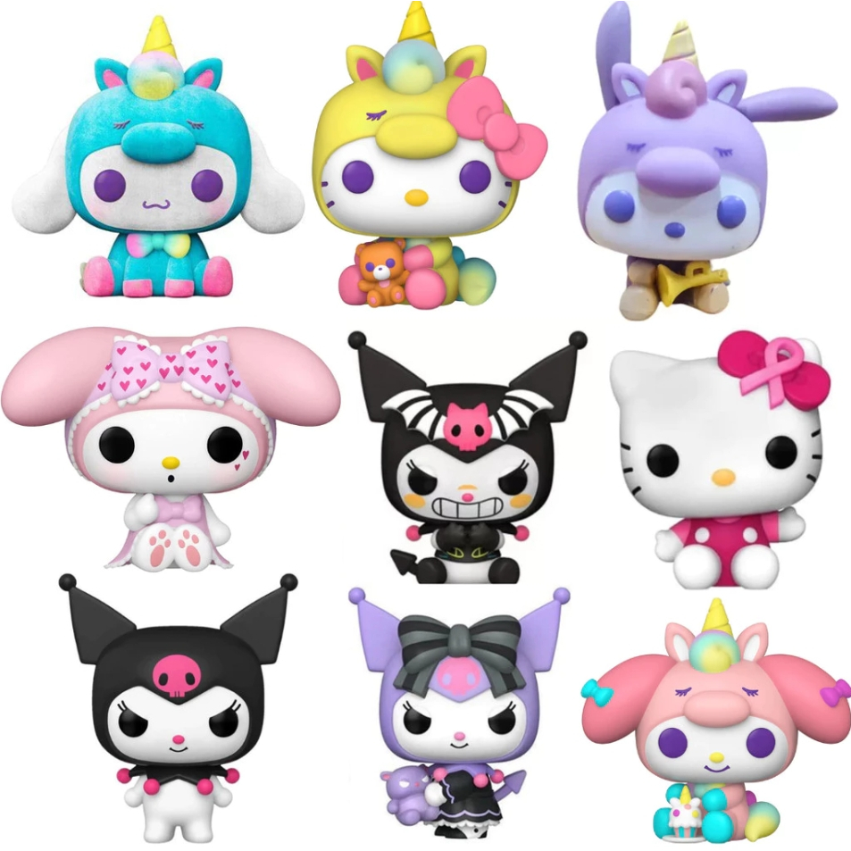 Hello Kitty Sanrio Set De 24 Figuras 3D – Mini Coleccionables De Kuromi, Cinnamoroll Y My Melody | Decoración De Escritorio