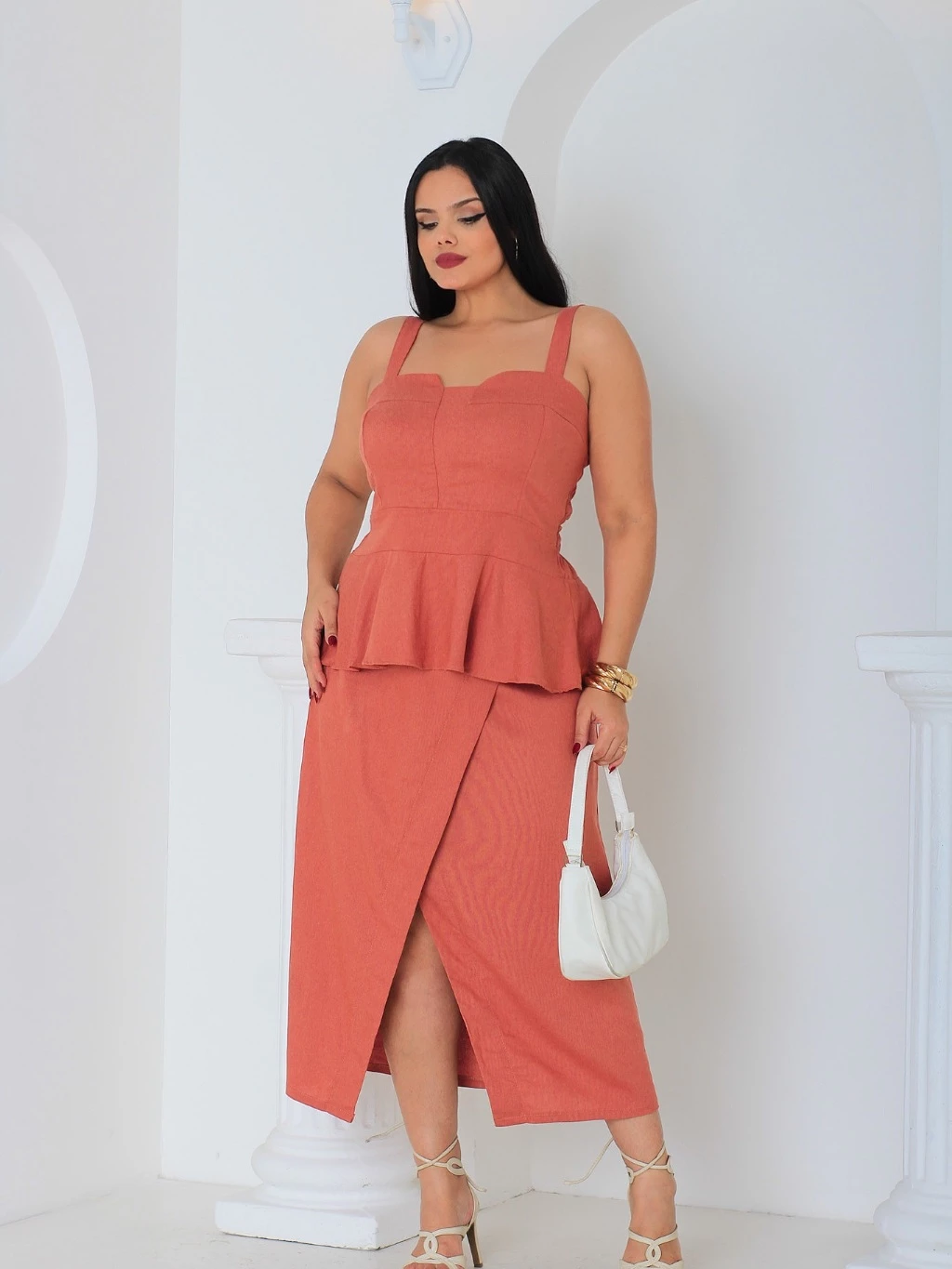 Vestido Longo Plus Size Casual