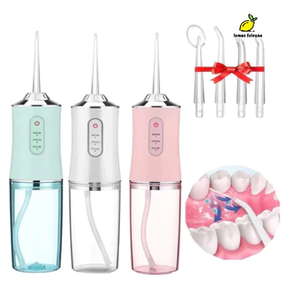 Irrigador Bucal USB Multifuncional 3 em 1 Jato Água Fio Dental Limpador Dentes em Oferta na Shopee